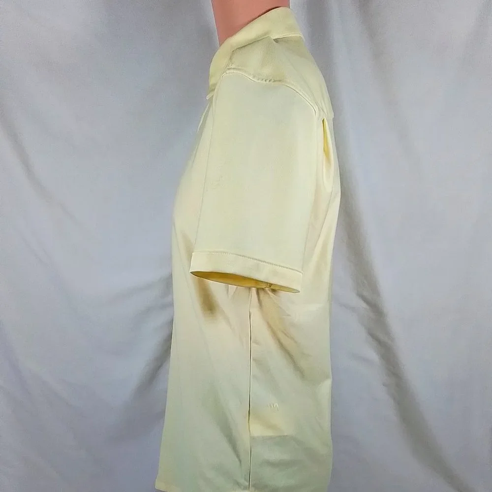VRST Men's Short Sleeve Button Down Shirt-Butter Yellow Heather-Small-NWT - Picture 4 of 4